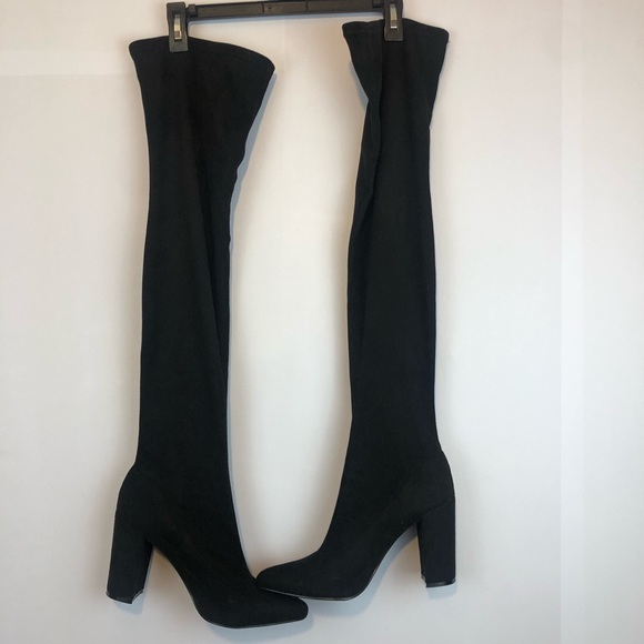 Missguided Shoes - Missguided Neoprene Over the Knee Sock Boots